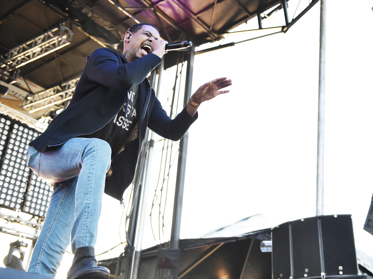 Danny Brown performs at the Growlers 6 festival at the LA Waterfront on Oct. 28, 2017, in San Pedro, Calif.