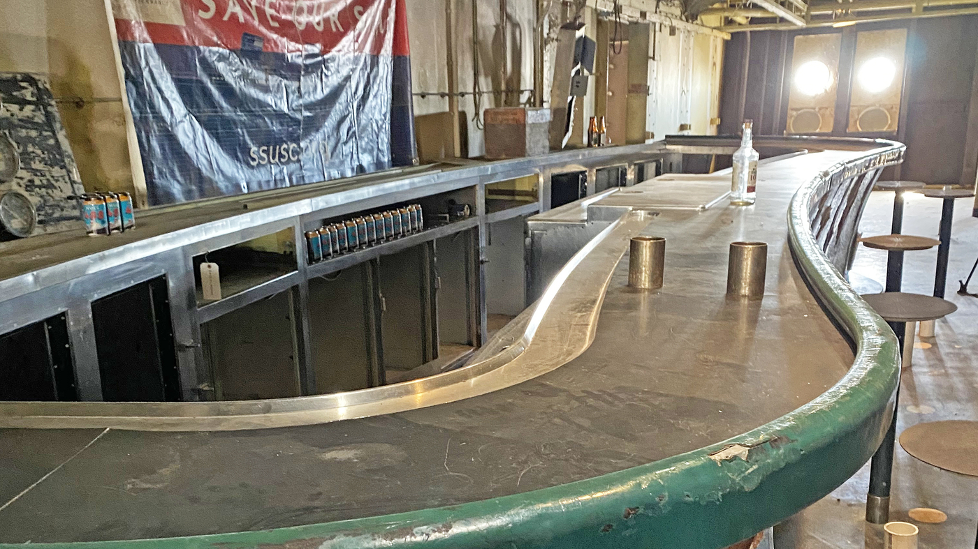 The fastest ocean liner to cross the Atlantic faces eviction from pier.