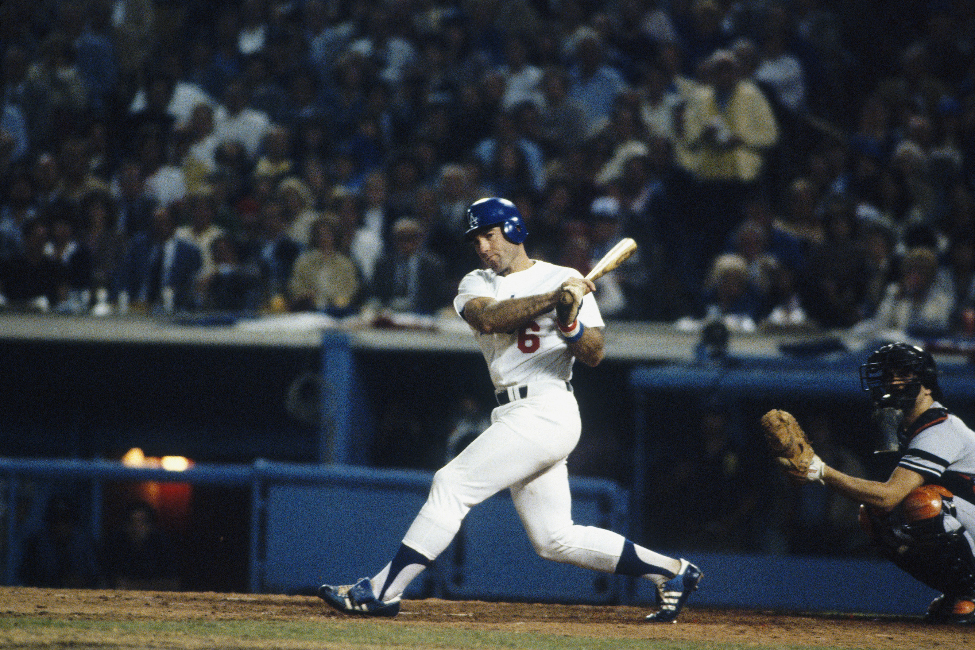 Former LA Dodger Steve Garvey aims for the wall in U.S. Senate race 1 Steve Garvey of the Los Angeles Dodgers bats against the New York Yankees during the World Series at Dodger Stadium in Los Angeles in October of 1981.
