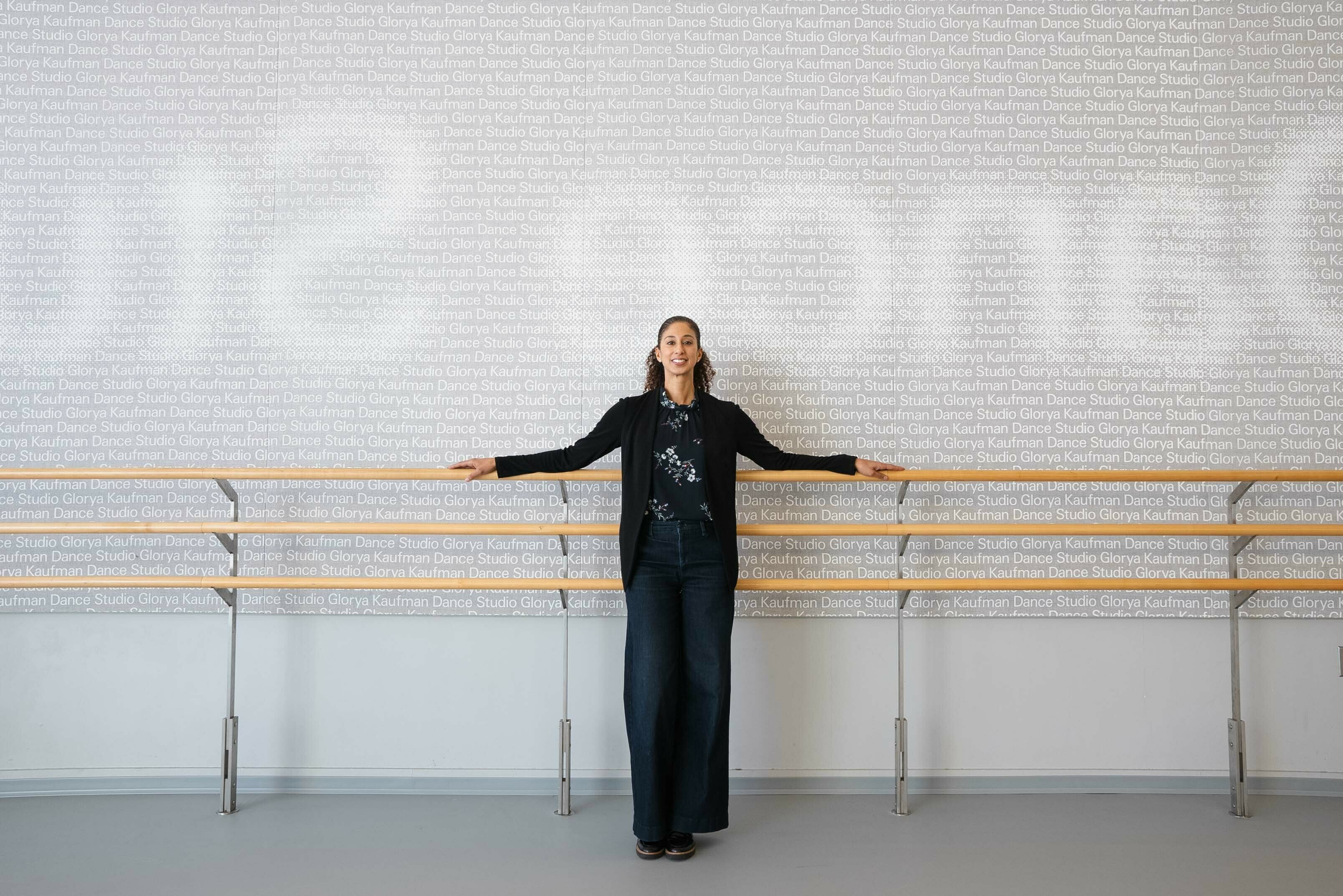 Graf Mack poses for a portrait in a Juilliard dance studio.