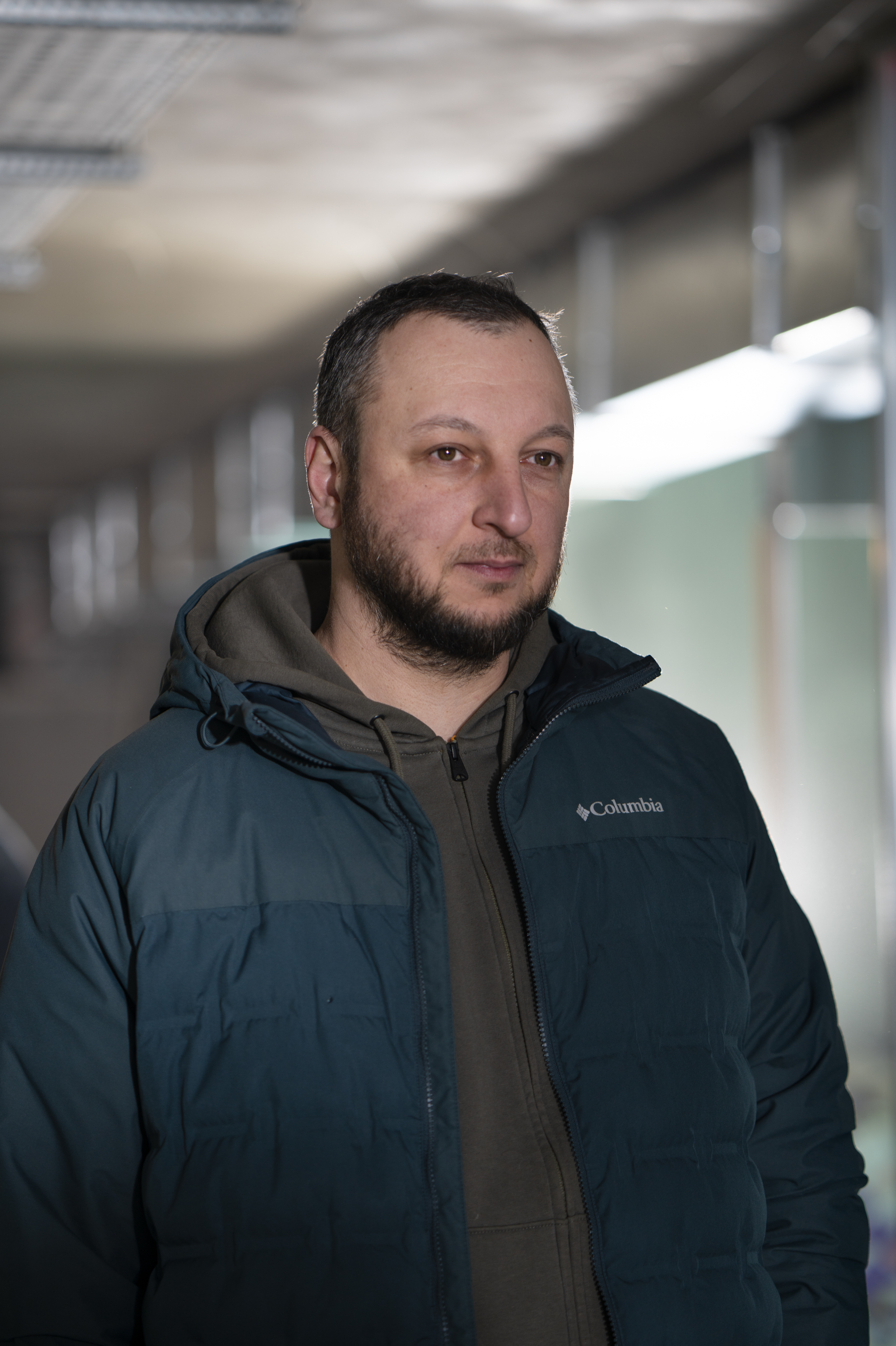 Ukraine's Kharkiv moves classrooms underground so kids survive Russian attacks 6 Yevhen Pasenov, Kharkiv's deputy director for housing and communal services, checks in on a construction site for an underground school being built.