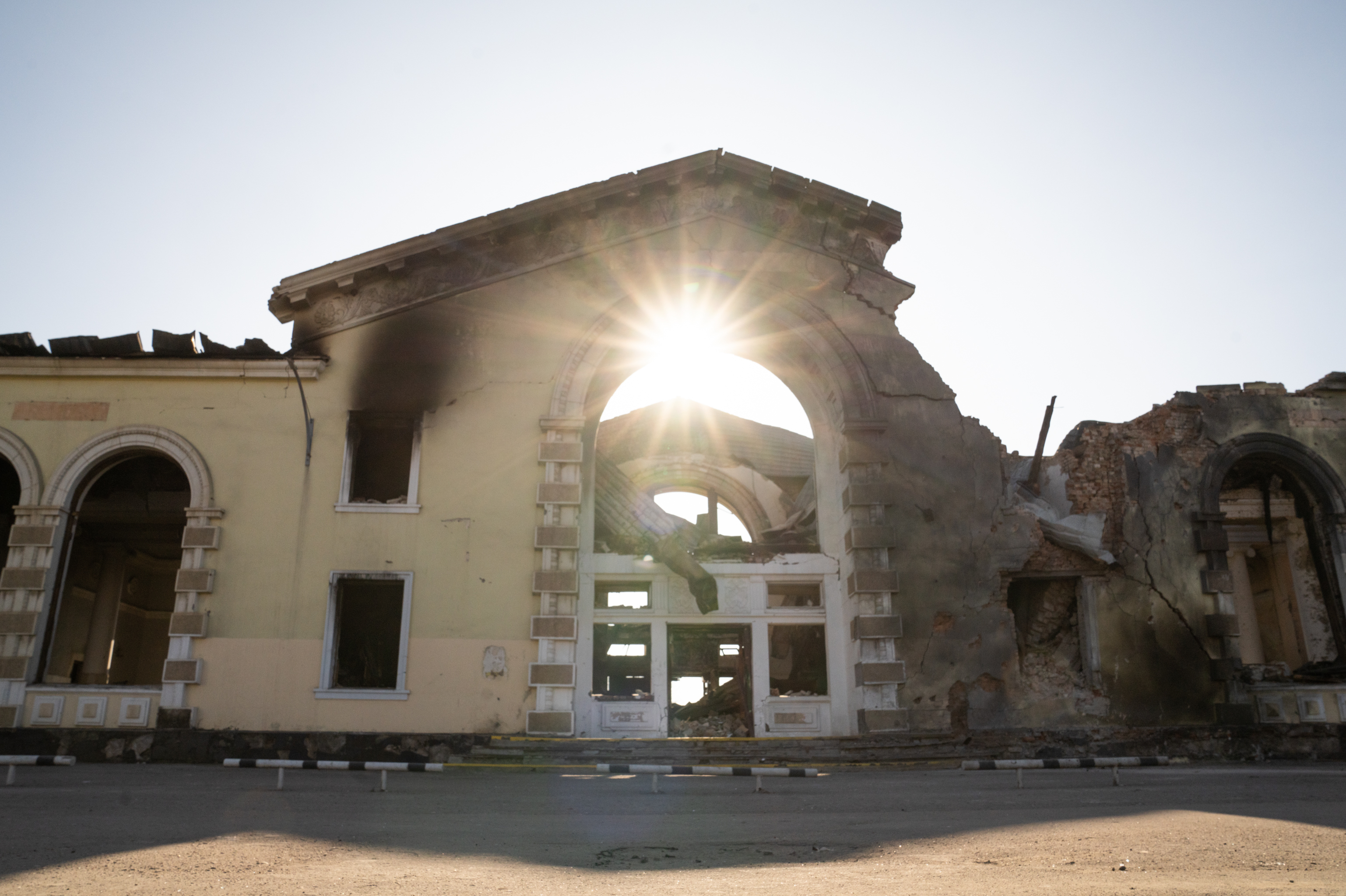 A mayor in Ukraine aids his town's few remaining people, as Russia closes in 5 The railway station in Kostiantynivka was destroyed in a Russian strike in late February.
