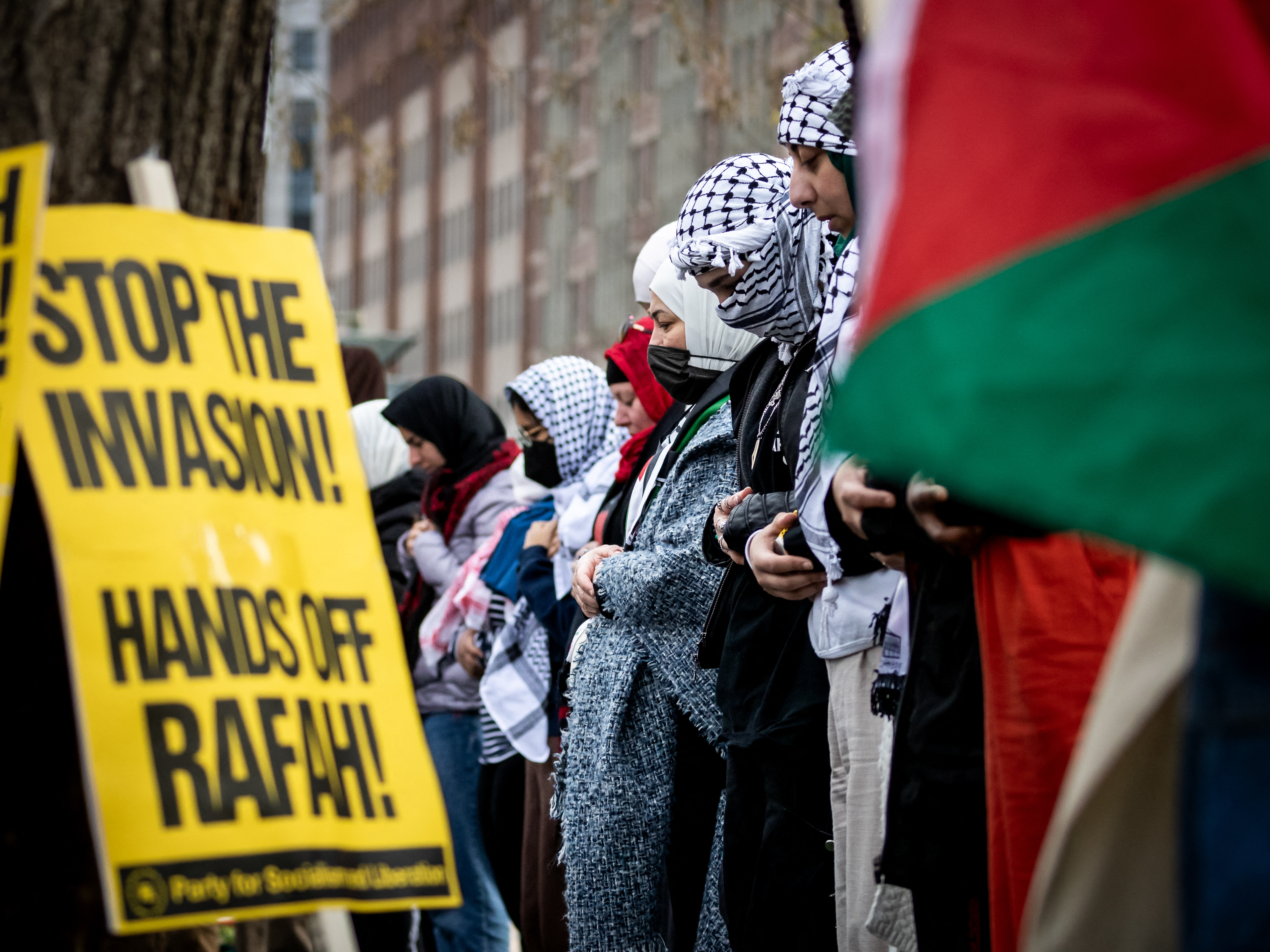CAIR says the largest number of anti-Muslim bias reports involved employment discrimination, including companies saying they wouldn't hire people who participated in pro-Palestinian rallies. (Middle East Images/AFP via Getty)