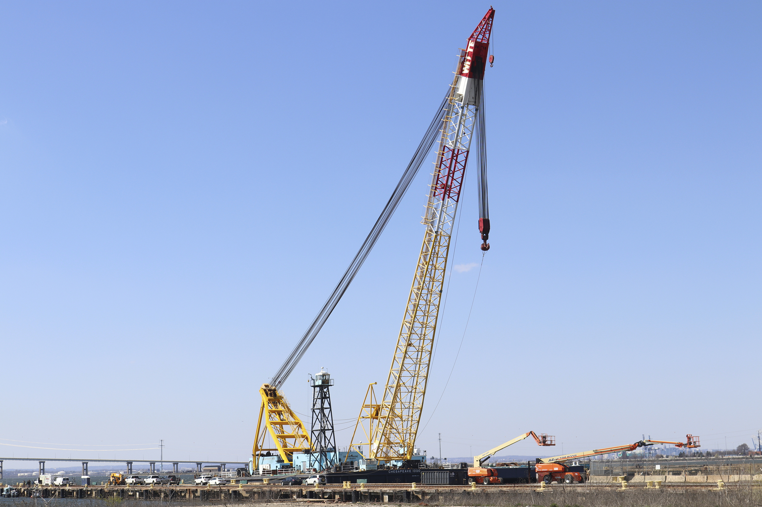 A huge crane with a CIA history helps with the Baltimore bridge 
