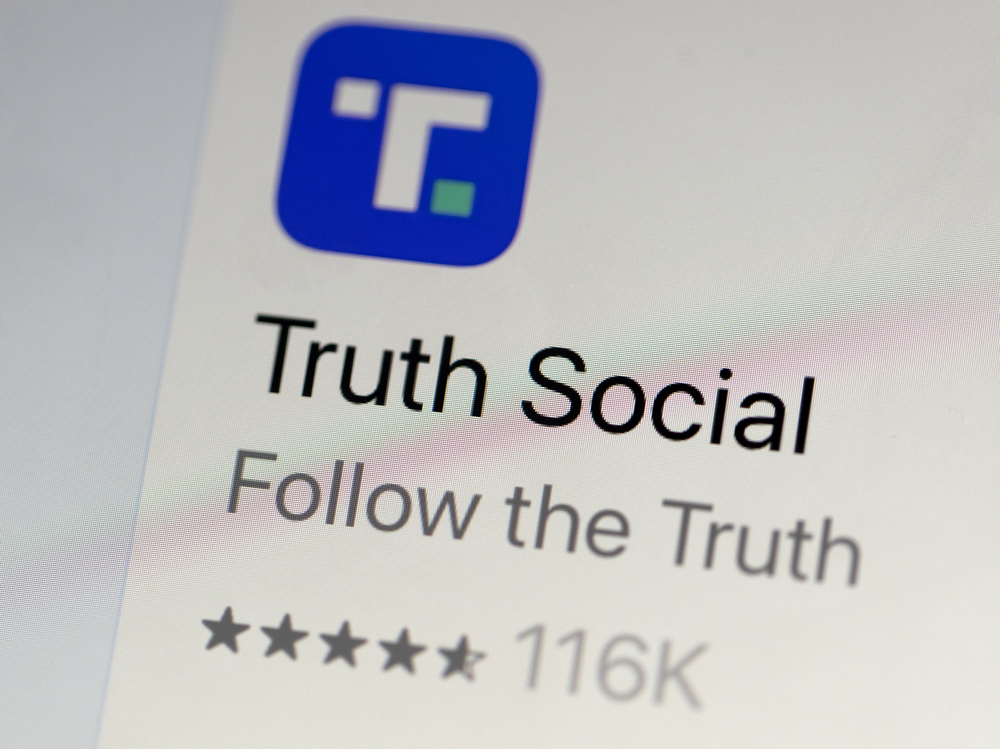 Shares of Trump Media & Technology Group, the company behind social media platform Truth Social, plunged for a second consecutive day on Monday. (Getty Images)