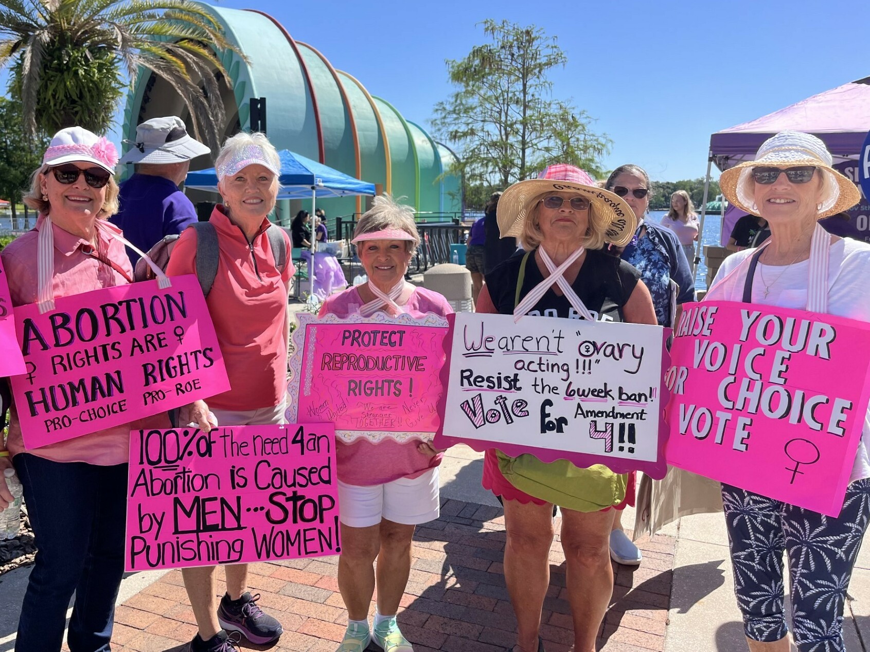 Florida voters will decide on abortion rights this fall. Here's what some are saying 1 Gail Quinn and friends from her condo association say they are voting "Yes" on Amendment 4.