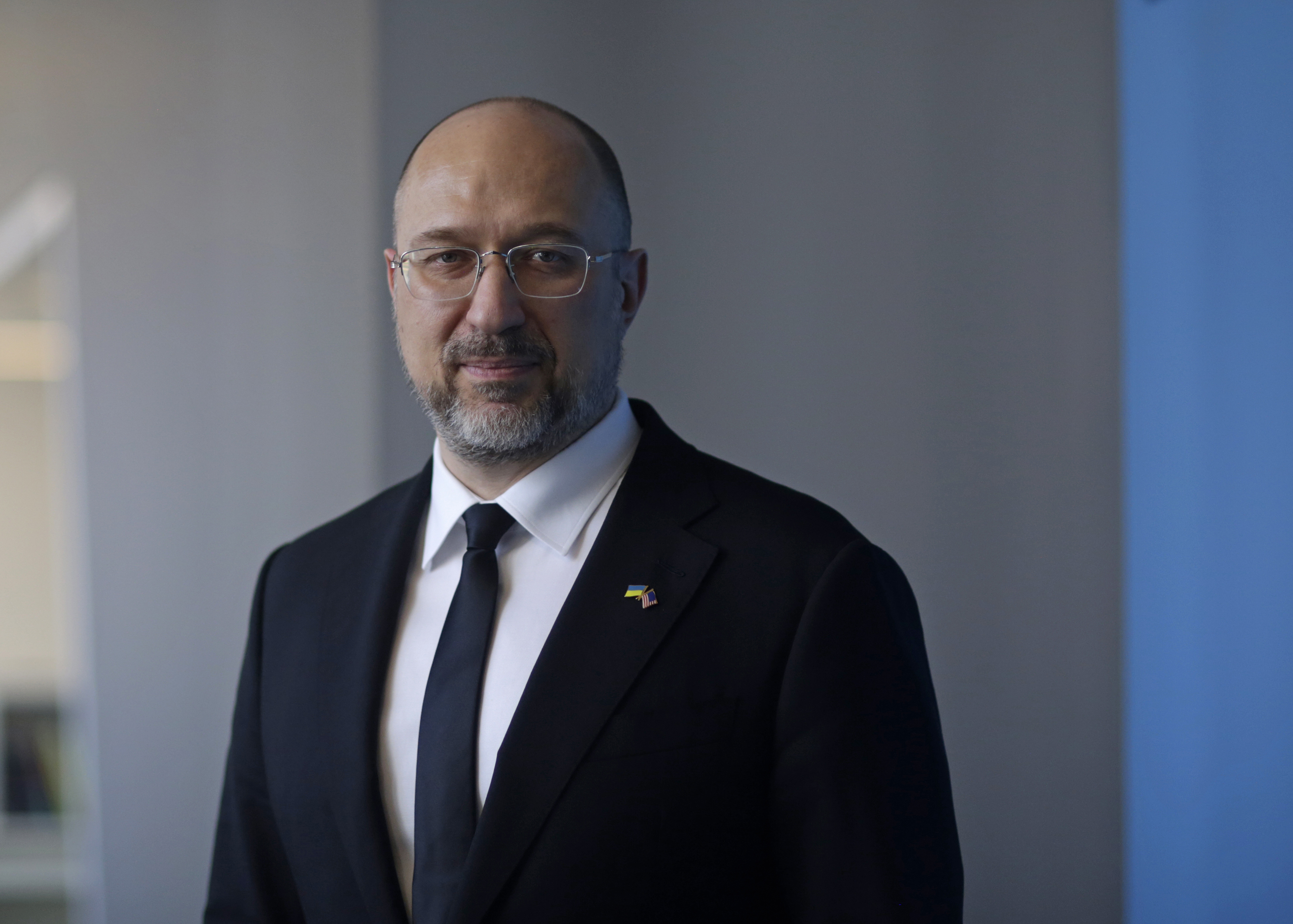 Denys Shmyhal, Ukraine's Prime Minister, at NPR headquarters in Washington, D.C. (Mhari Shaw for NPR)