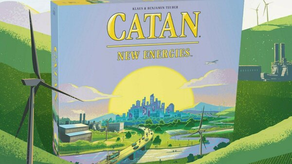 A new version of the popular board game Catan, which hits shelves this summer.