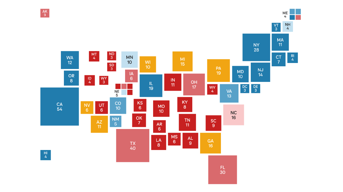 This is what the 2024 map might look like on election night : NPR - Vimarsana News