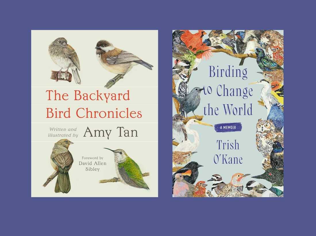 Covers of The Backyard Bird Chronicles and Birding to Change the World