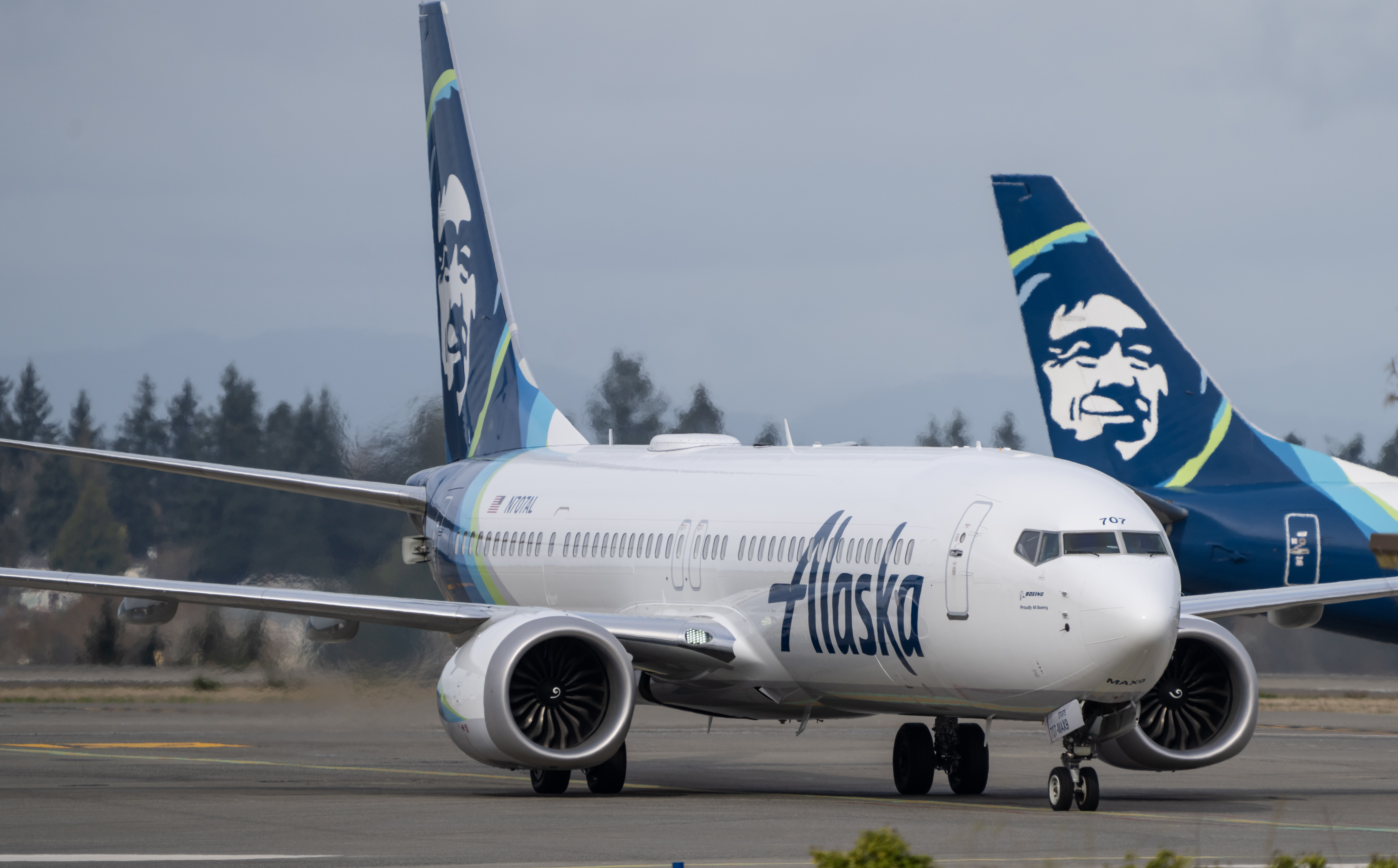 An Alaska Airlines Boeing 737 Max 9 taxis at Seattle-Tacoma International Airport on March 25 in Seattle. Planes sometimes make emergency landings, but it's rare that anyone is seriously hurt. (Getty Images)