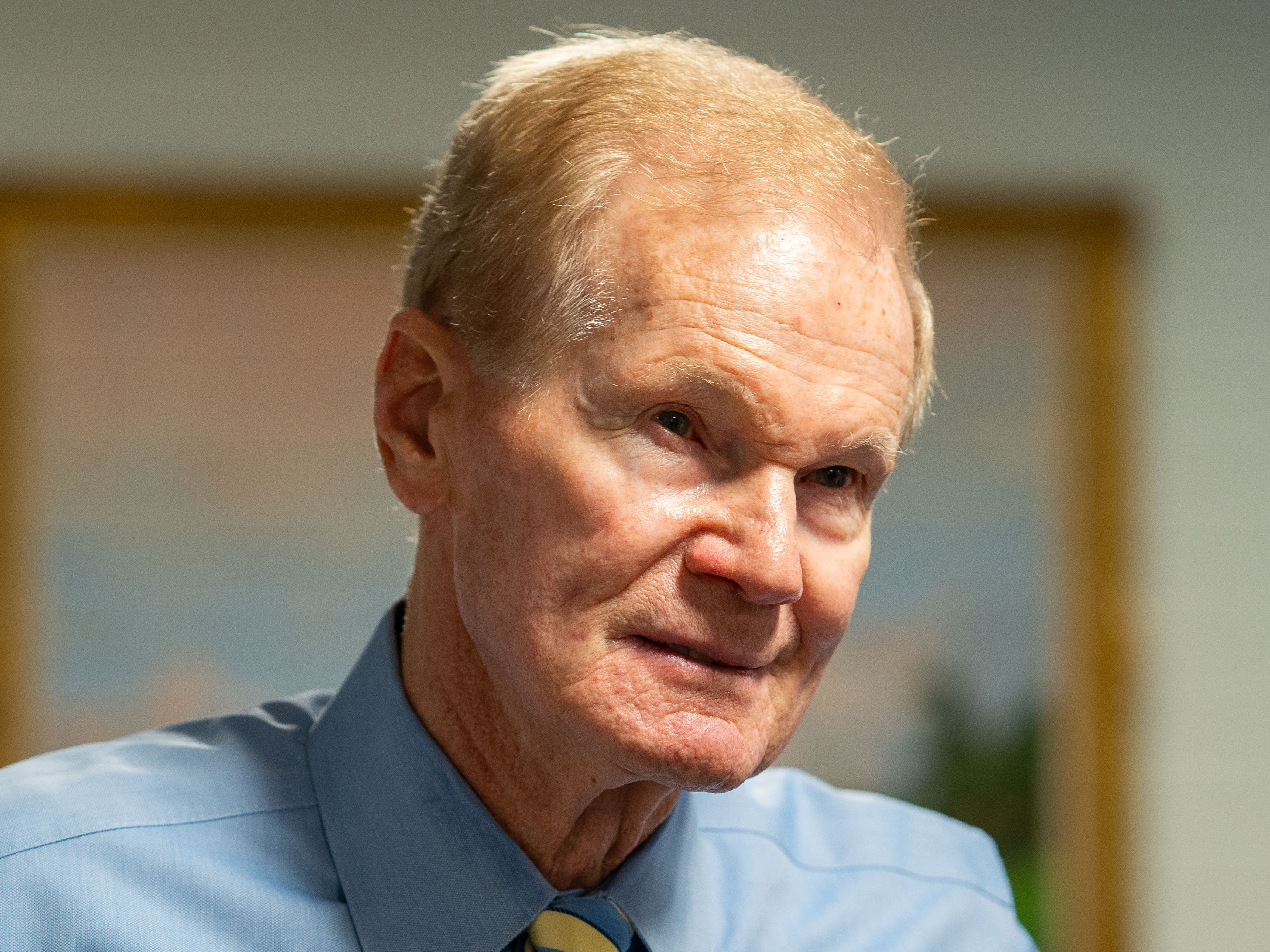 NASA Administrator Bill Nelson at the space agency's headquarters in Washington, D.C., on Wednesday. (NPR)