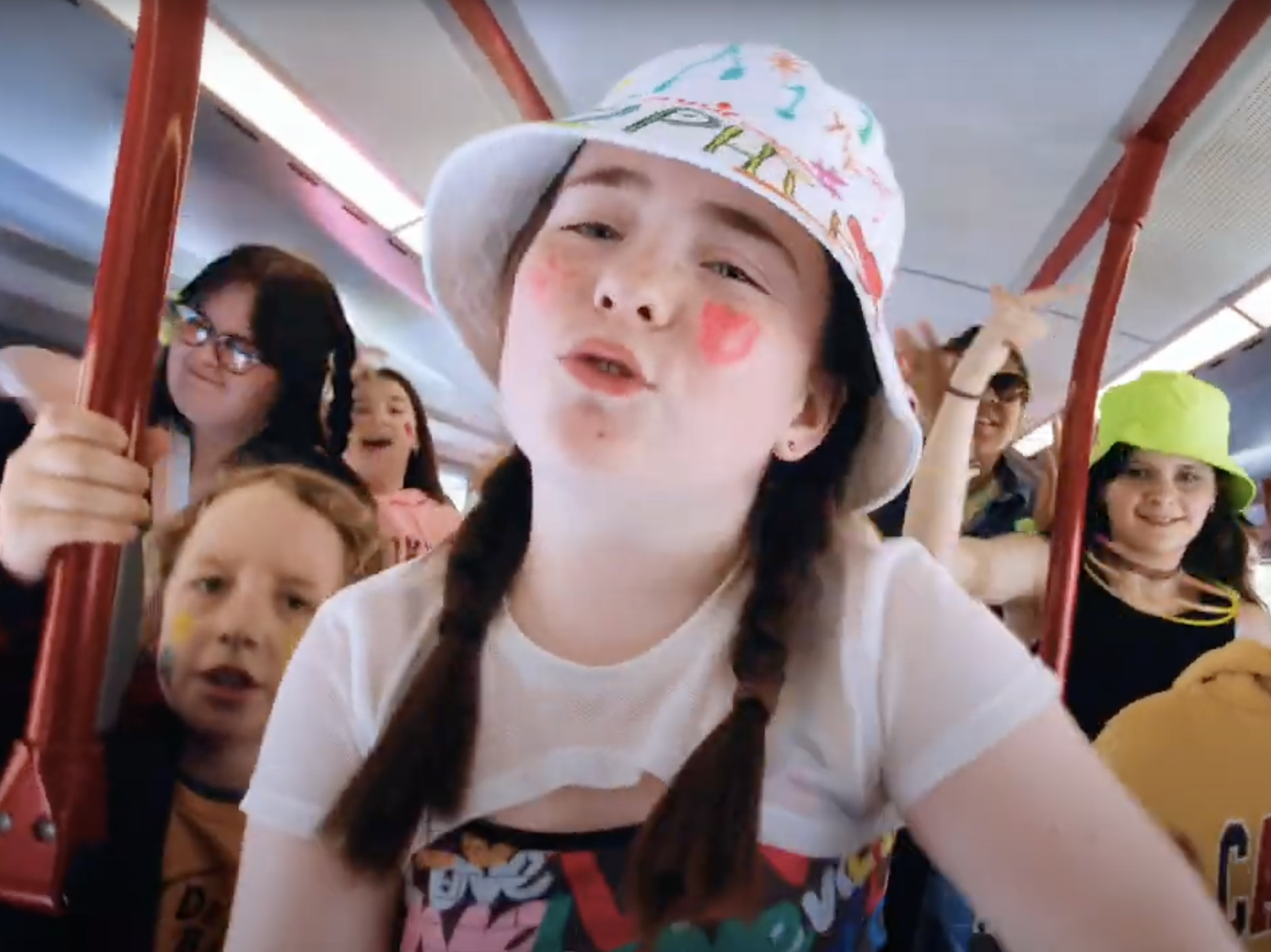 Children from Cork, Ireland sing "The Spark," in a music video.