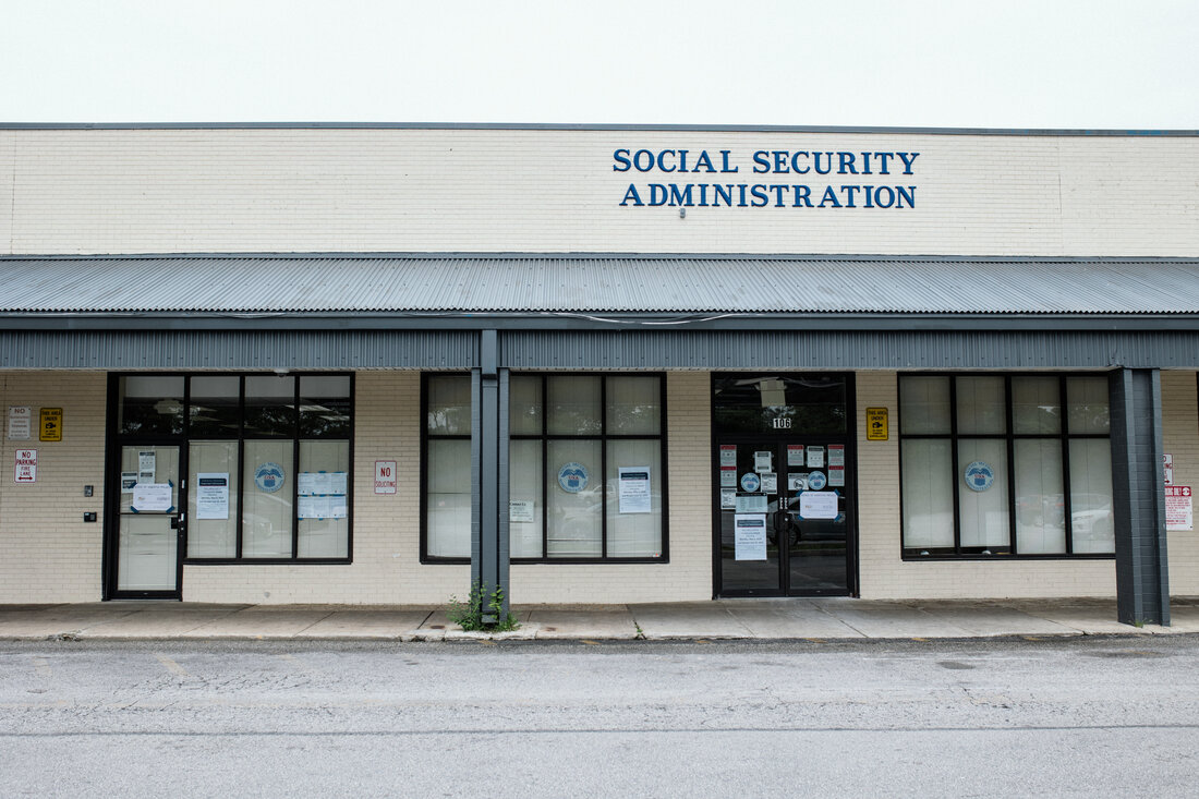 Social Security office in Baltimore that was closed for renovations.