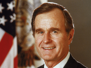 photo of H.W. in dark suit