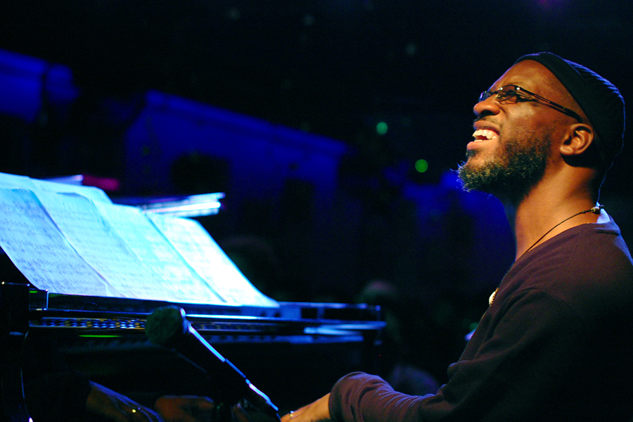 Orrin Evans plays piano and conducts his Captain Black Big Band at Sullivan Hall as part of Winter Jazzfest. (NPR)