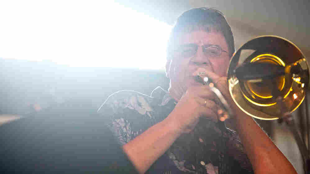 Conrad Herwig performs at the CareFusion Newport Jazz Festival 2010.