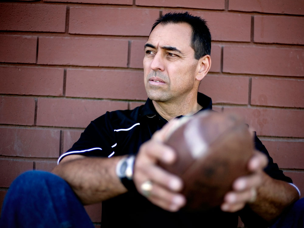 George Visger, 51, has severe short-term-memory loss due to multiple head injuries experienced while playing football.