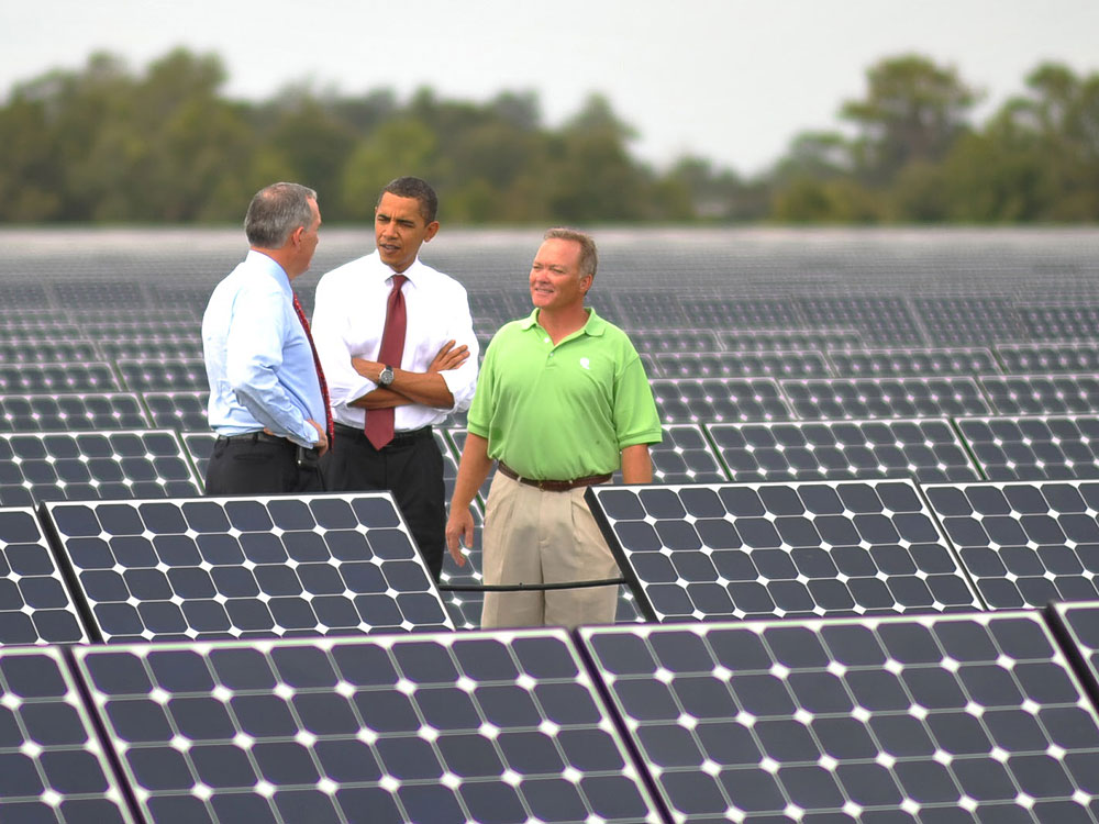 President Obama tours the DeSoto Next Generation Solar Energy Center in Arcadia, Fla., last month. (AFP/Getty Images)