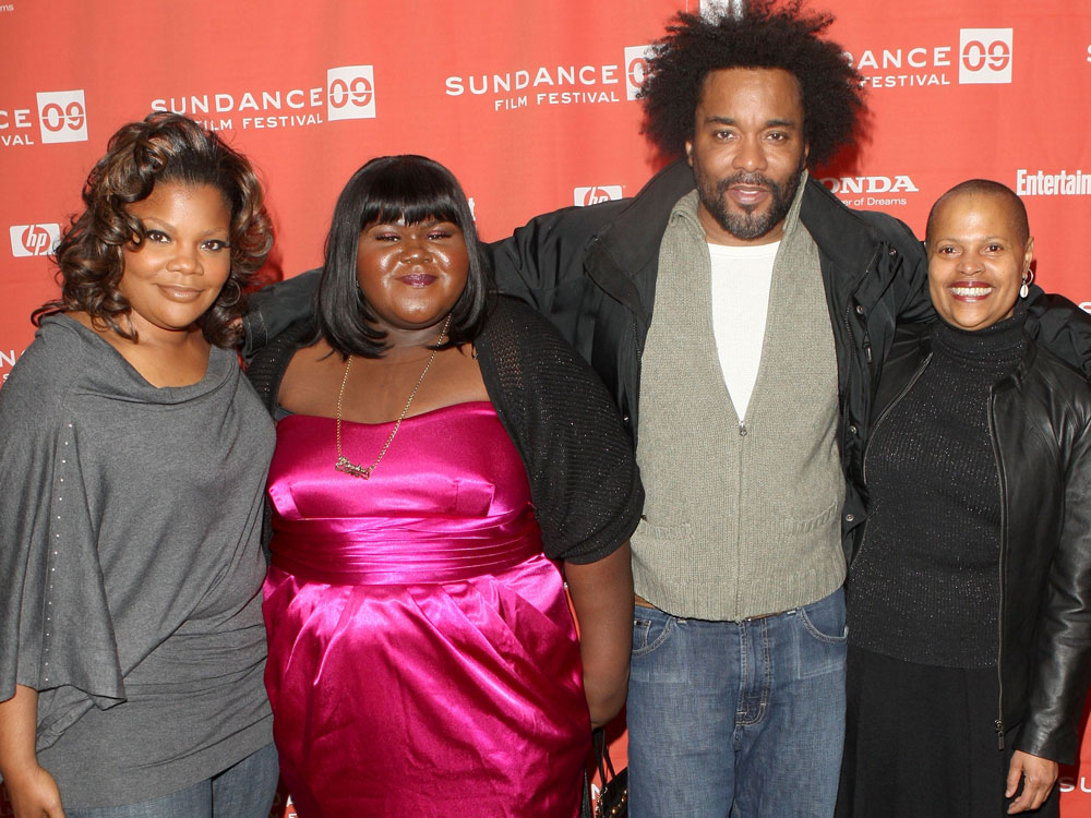 Actresses Mo'Nique (from left) and Gabourey Sidibe, director Lee Daniels and writer Sapphire attend the premiere of <em>Precious</em> at the 2009 Sundance Film Festival. (Getty Images)