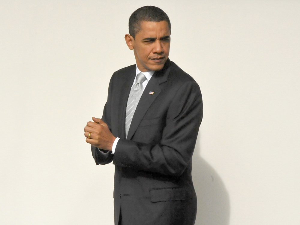 <strong>Cause For Concern?</strong> When President Obama was a candidate, the nation's problems were a wind at his back. Now he must solve them. (Pool/Getty Images)