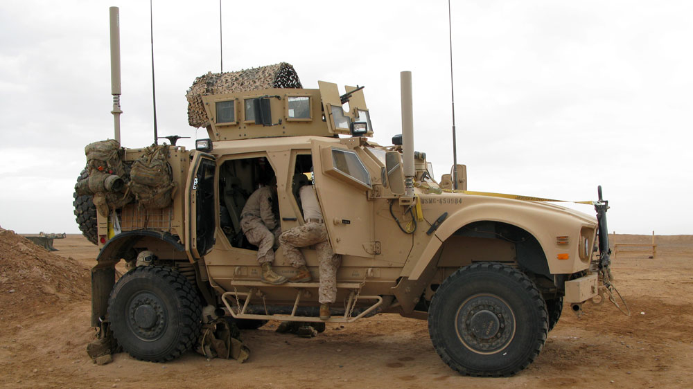 Armored Trucks Shield Marines From Taliban Bombs : NPR