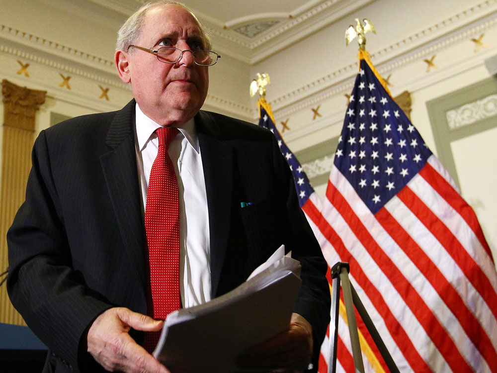 Sen. Carl Levin at the Capitol in April. Levin's resolve to force a vote on the &quot;don't ask, don't tell&quot; policy during the current session of Congress helped lead to a compromise. (Getty Images)