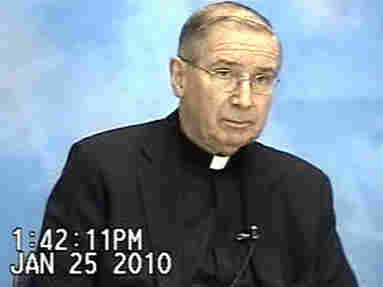 Cardinal Roger Mahony in a taped depositon in January 2010