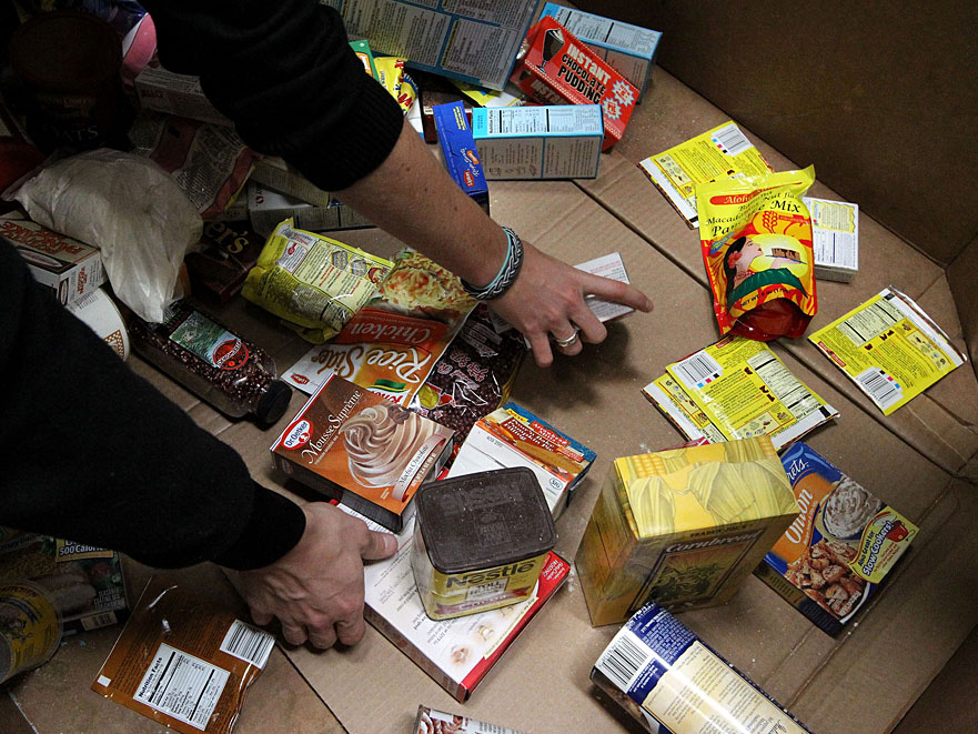 Volunteers sorted through food last fall as they stocked shelves at the San Francisco Food Bank in California. As the U.S. continues to struggle through the recession and unemployment is at record highs, food banks are seeing an increased demand. (Getty Images)