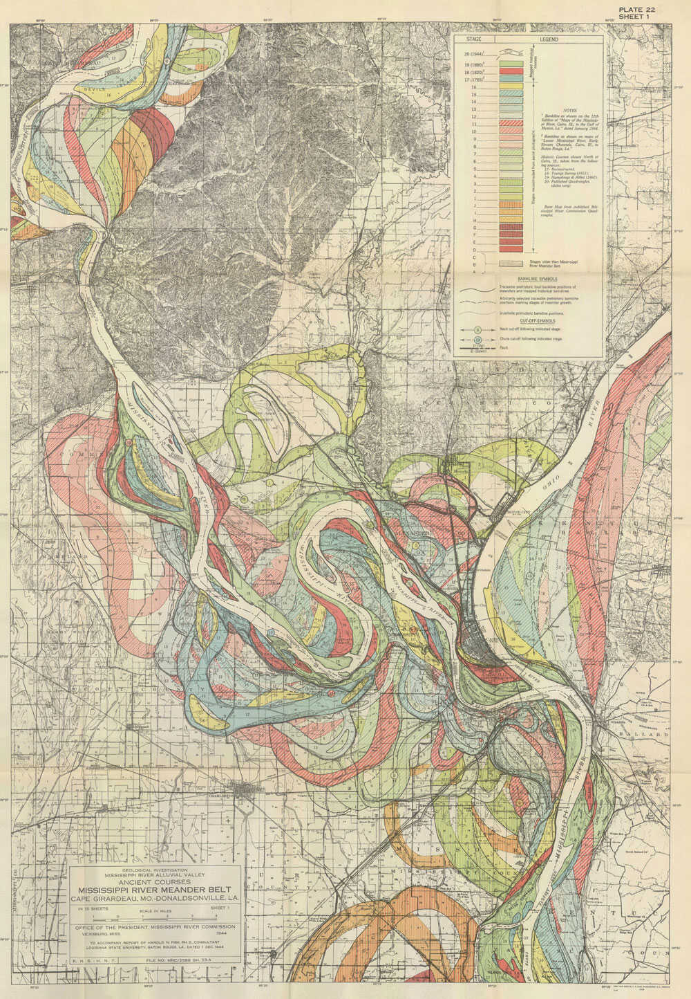 Map showing the route and connections of the Mississippi Valley