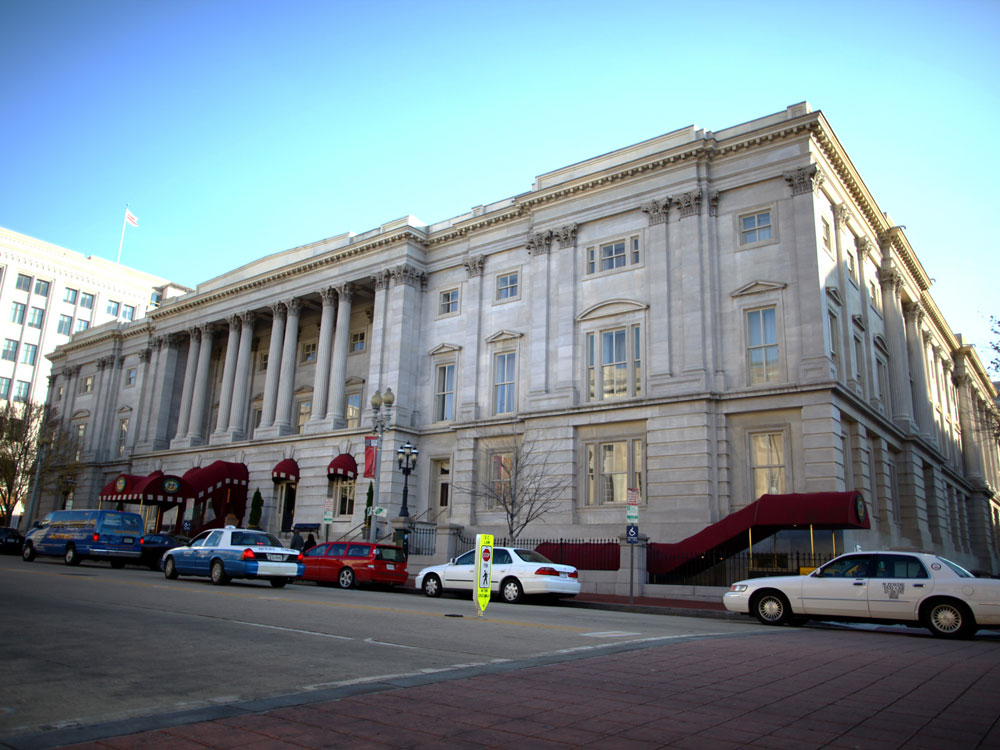 The General Post Office in  Washington, D.C., was originally home to the Post Office Department, a  forerunner of the U.S. Postal Service. Today, it is a hotel. (NPR)