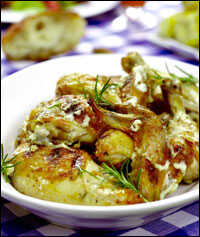 Grilled Chicken with White Rosemary Barbecue Sauce