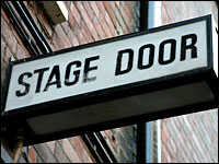 'Stage Door' sign