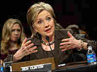Hillary Clinton speaks at her confirmation hearing for secretary of state