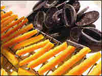 Dark chocolate and candied orange peel
