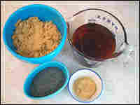 Ingredients for poppy seed candy