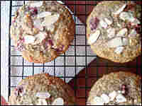 Banana-Raspberry Muffins with Almonds