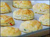 Corn, Scallion and Cheddar Biscuits with Cilantro Butter