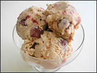 Sour Cherry Gelato With Bittersweet Chocolate-Cherry Sauce