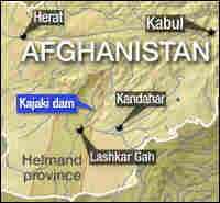 Map of Kajaki dam