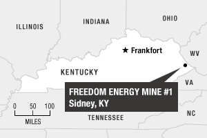 Location of Freedom Energy Mine #1 in Sidney, Ky.