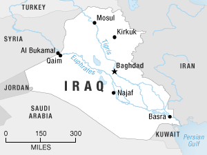 Map of Iraq.