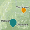 'Hard Times' road trip map