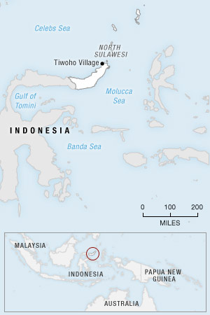Map Of Indonesia's North Sulawesi Province