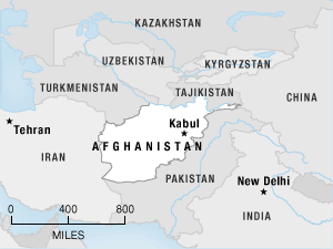 Map of Central Asia.