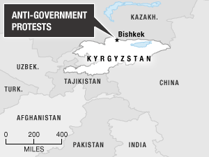 Map of Kyrgyzstan