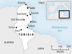 Map of Tunisia
