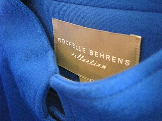 The label attached to one of her suit separates.