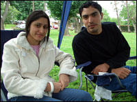Ali Jabber Yasary, an Iraqi translator for U.S. troops, and his wife, Sura Asady, fled their home for temporary refuge in Jordan until they were granted entry to the United States.