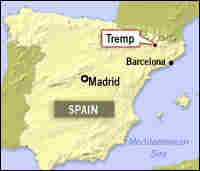 Spain map, including northern location of Tremp.